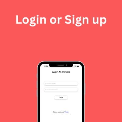 image showing vendor app login step
